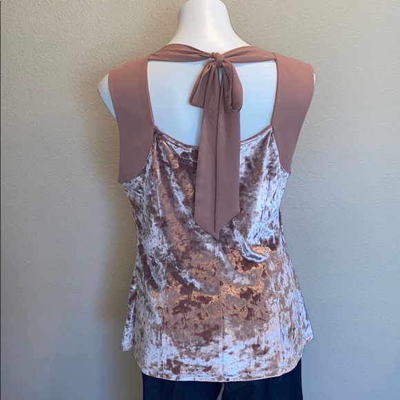 New York & Company Blush Velvet Top - Picture 4 of 8